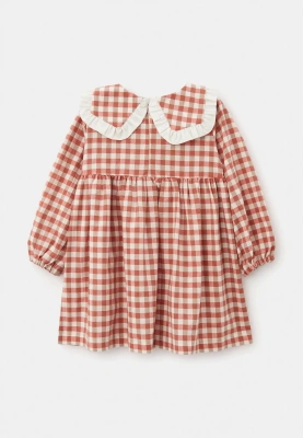 Платье Мона из хлопка в красном и белом цвете Платье Мона из хлопка в красном и белом цвете