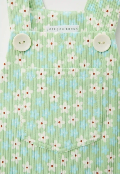 Комбинезон Арти с цветочками в зеленом цвете