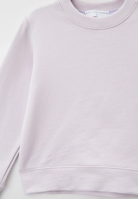 Свитшот из хлопкового футера светло-сиреневого цвета