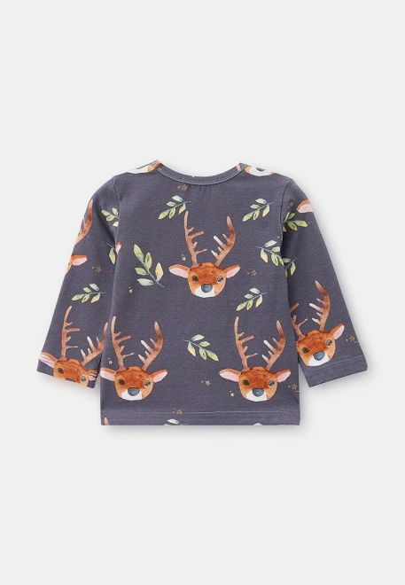 Пижама из трикотажа с принтом олени