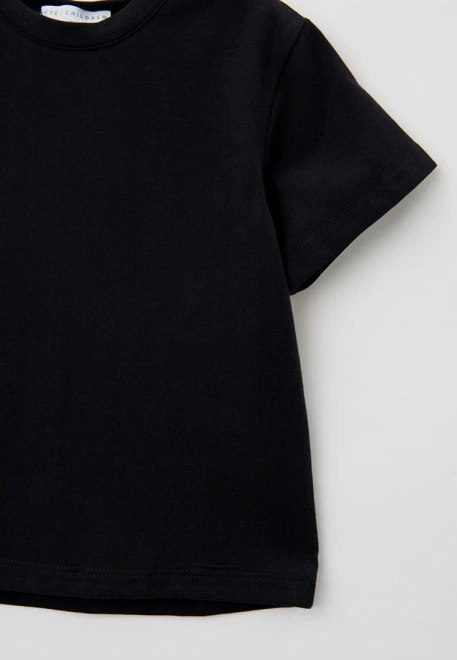 Футболка черная базовая на мальчика свободная 