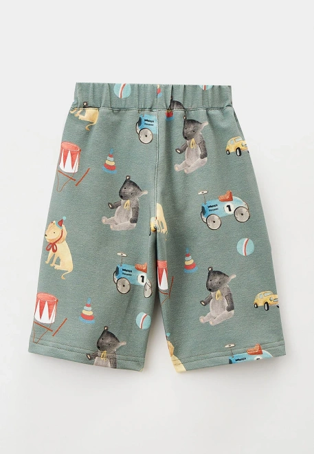 Костюм с шортами и толстовкой на молнии 