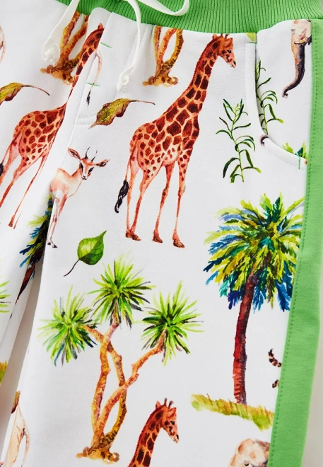 Шорты из трикотажа с ярким рисунком 