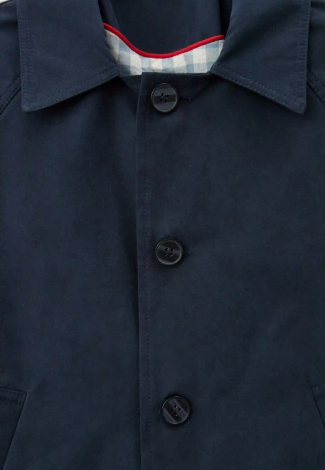 Плащ Кас из курточной ткани в темно-синем цвете