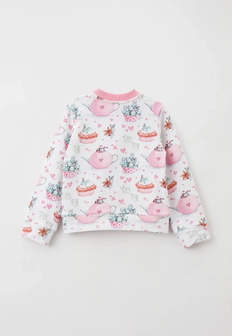 Свитшот из футера с принтом зайчики