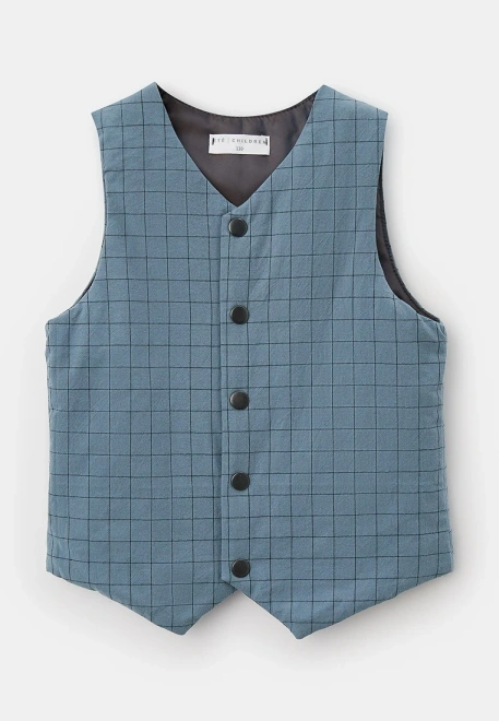 Жилет из хлопка в клеточку
