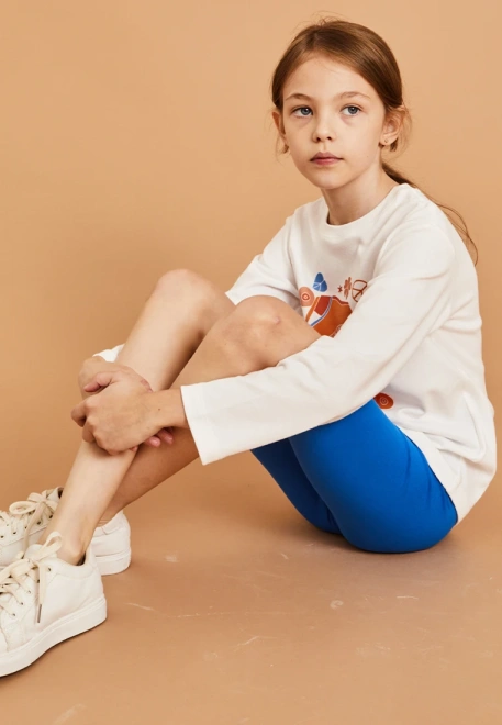 Велосипедки в цвете синий электрик