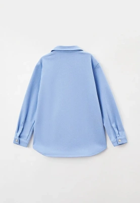 Рубашка прямого кроя из денима голубого цвета на кнопках