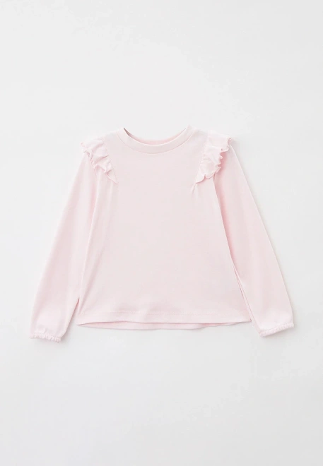 Лонгслив прямого кроя бледно-розового цвета