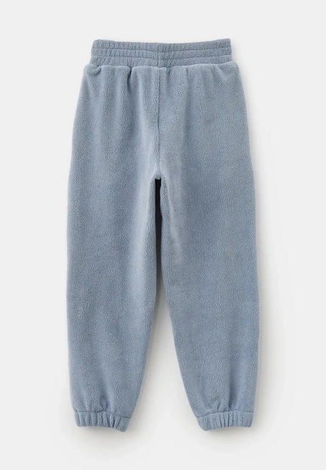 Костюм из флиса для девочек в голубом и молочном цвете