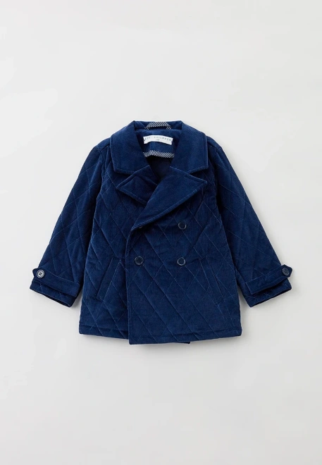 Куртка из стеганого вельвета с английским воротником для мальчика
