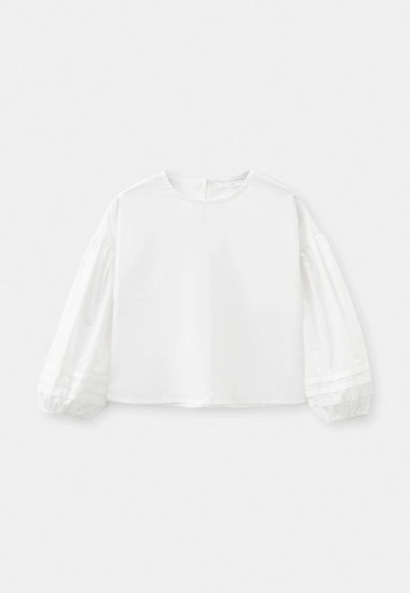Блузка Аззи из сорочечной ткани в белом цвете