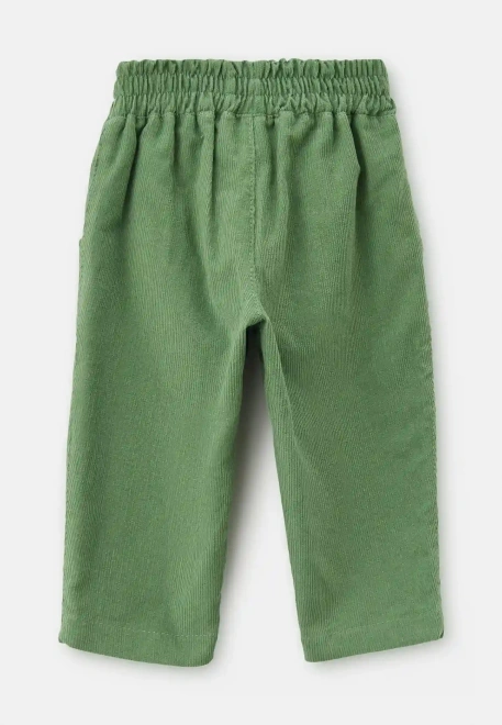 Брюки Кейс из микровельвета в зеленом цвете