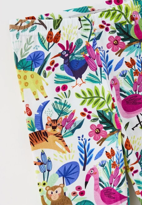 Леггинсы с животными в белом цвете