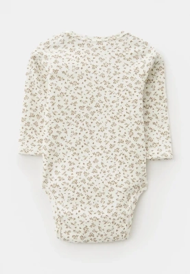 Боди Морган из интерлока с принтом в молочном цвете