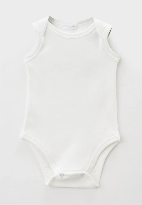 Боди без рукавов однотонный молочного цвета