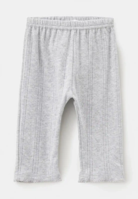 Комплект из лонгслива и брюк для малышей в сером цвете