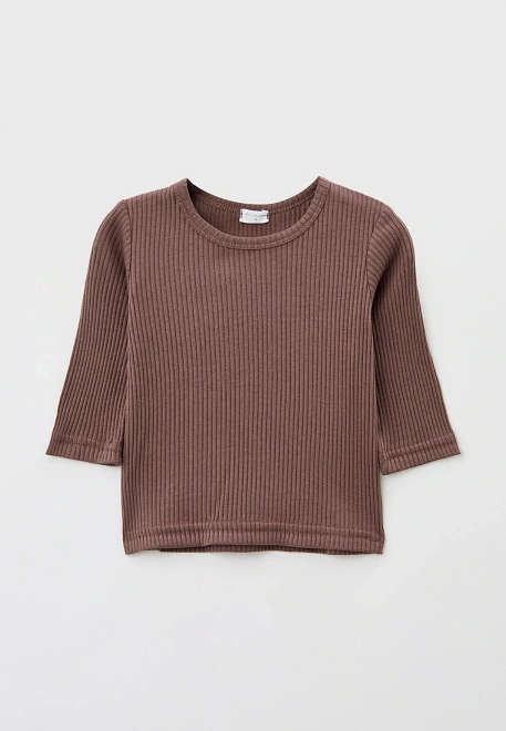 Лонгслив для малышей прямого кроя из ткани в рубчик