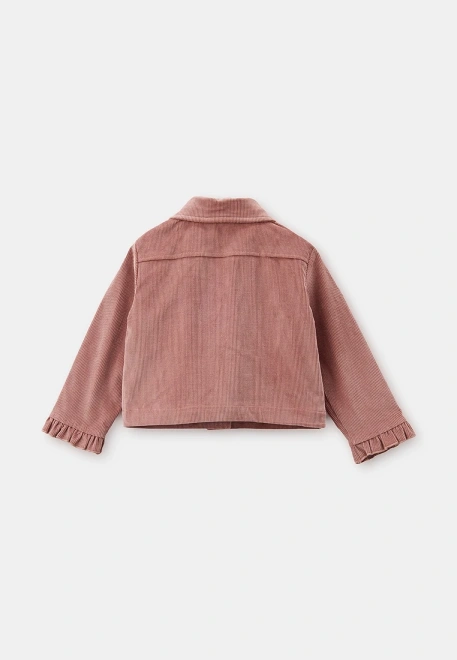 Костюм из вельвета пыльно-розового цвета 