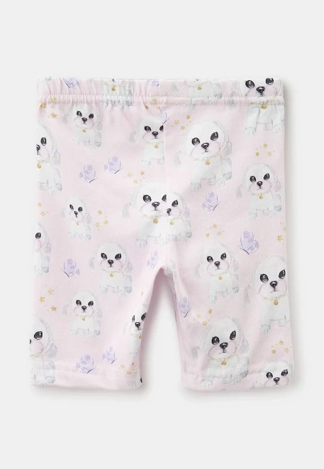 Капри для малышей из трикотажа с принтом собачки