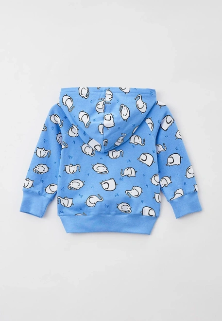 Костюм спортивный из худи с принтом слоники и однотонных брюк