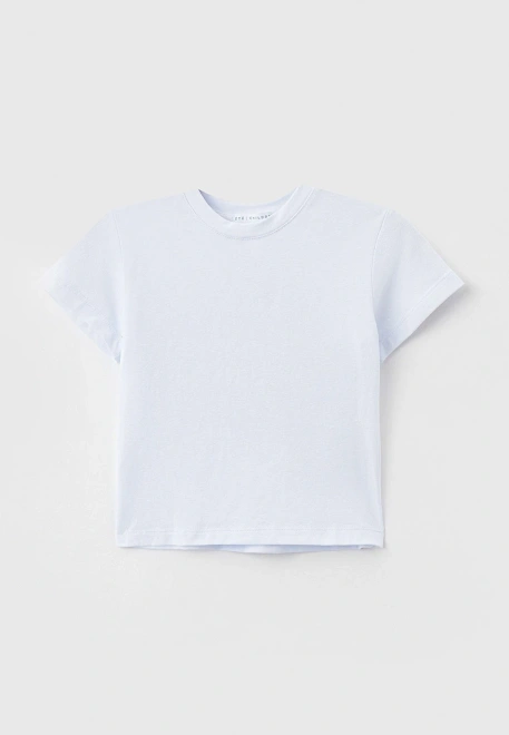 Футболка белая с принтом на спинке 