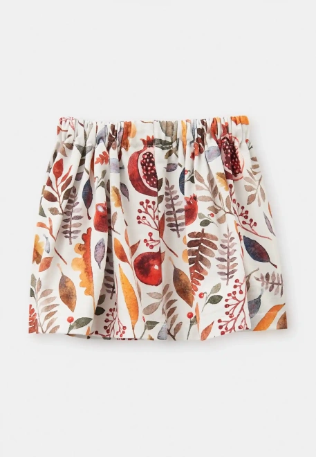 Юбка Агнесс из двунитки в белом цвете