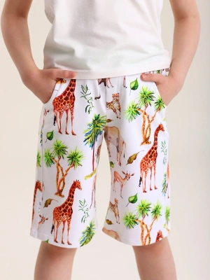 Шорты из трикотажа с ярким принтом