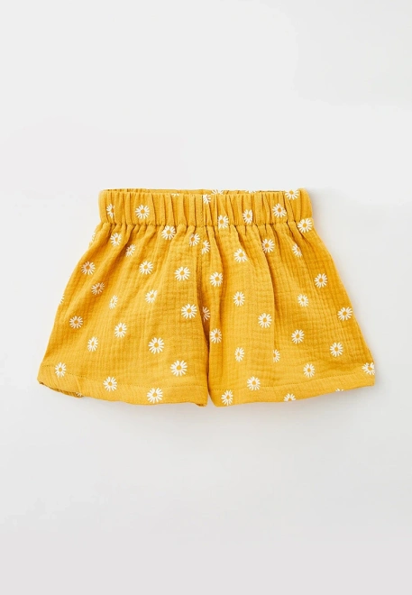 Костюм из муслина в горчичном цвете с ромашками