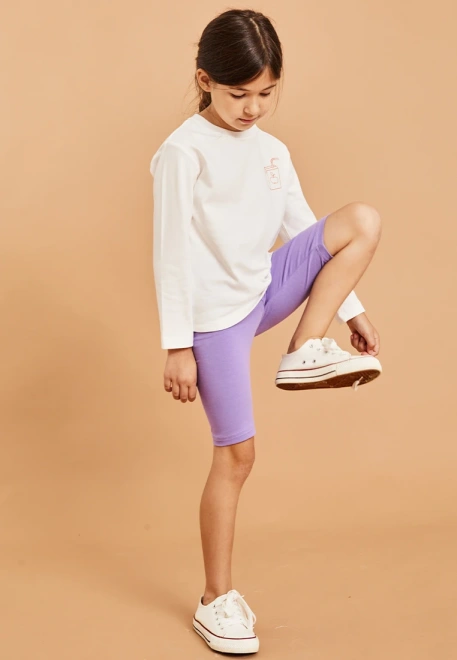 Велосипедки в бледно-сиреневом цвете