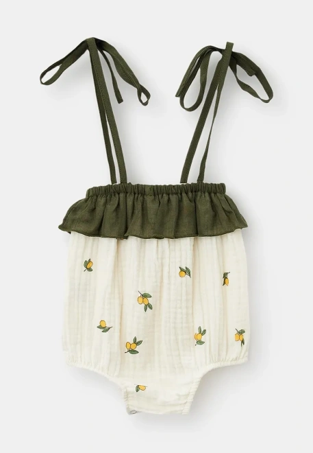 Боди из муслина с абрикосами