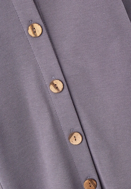 Комбинезон для малышей из трикотажа на пуговицах и с капюшоном 