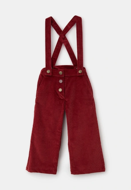 Брюки Кларис из вельвета со съемными подтяжками