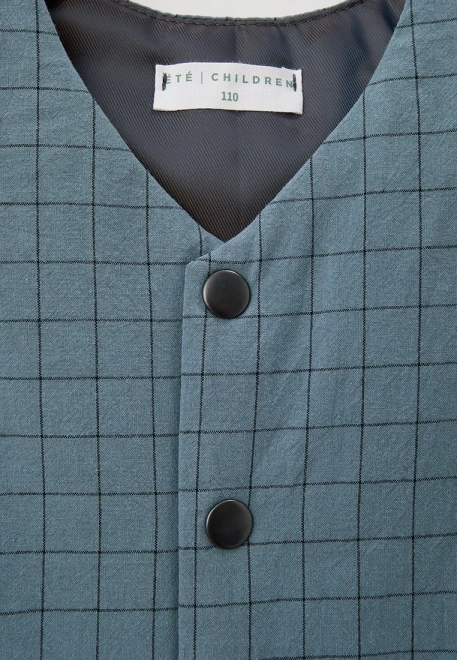 Жилет из хлопка в клеточку