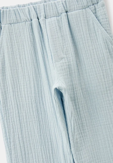 Брюки для мальчика с отворотами муслина