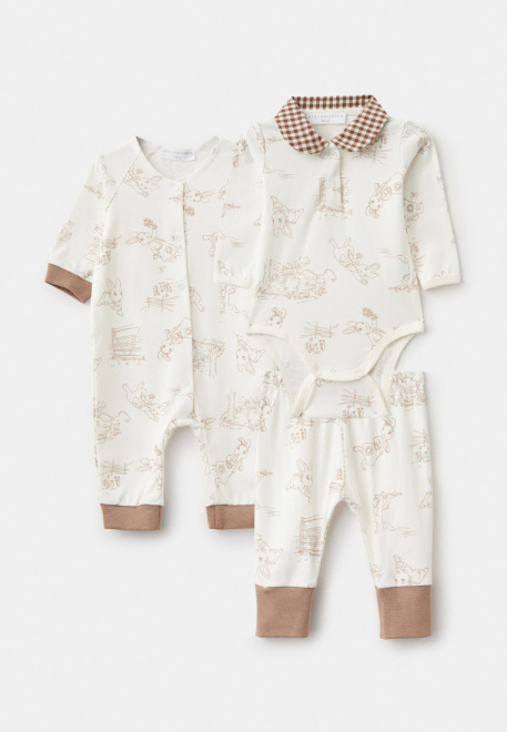 Комплект из слипа, боди и брюк