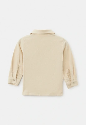 Рубашка Говард из теплого хлопка в бежевом цвете