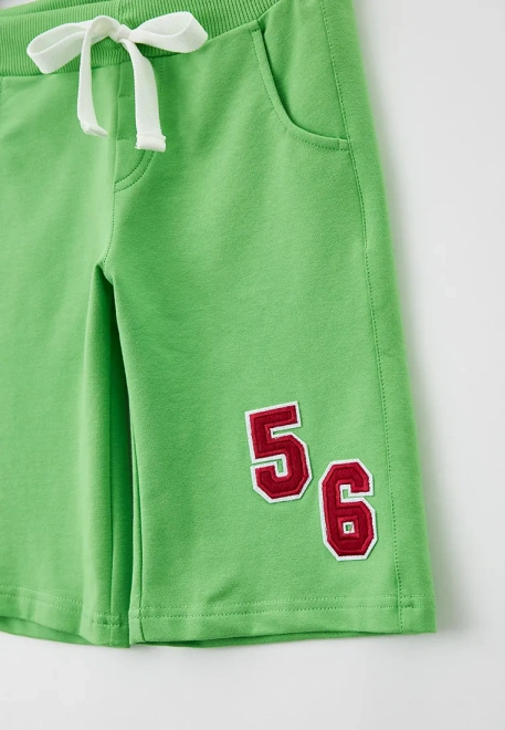 Шорты свободного кроя ярко-зеленого цвета 