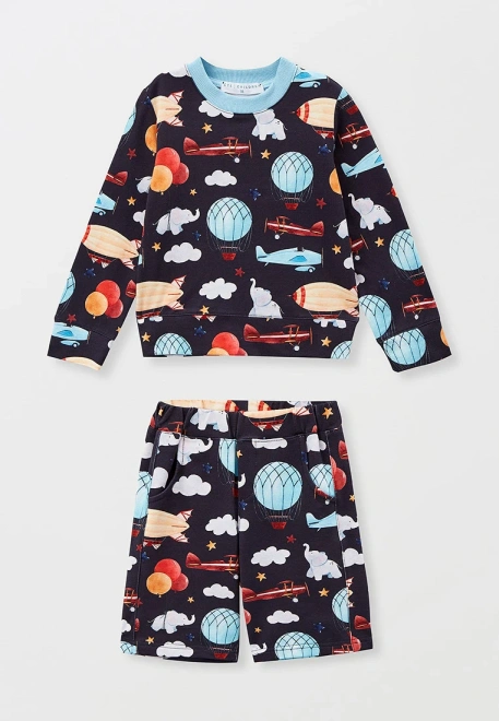 Костюм для мальчика с шортами и свитшотом