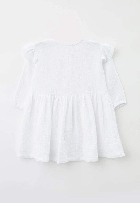 Платье летнее из муслина на пуговицах белого цвета