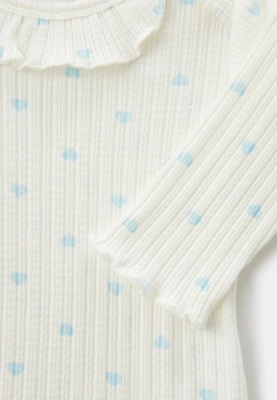 Боди Делла из хлопковой лапши в молочном цвете