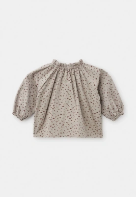 Блузка Аника из хлопка в сером цвете