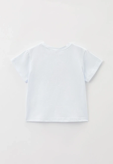 Футболка белая с принтом Санта и олени