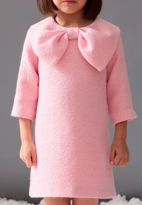 Платье Пион из букле в розовом цвете