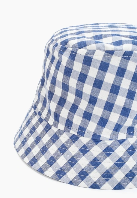 Панама летняя из хлопка в клетку