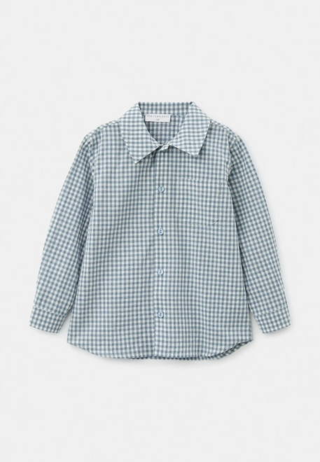 Рубашка Денди с фигурным низом в клетку Рубашка Денди с фигурным низом в клетку