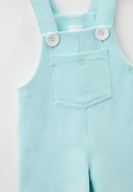 Комбинезон из футера на пуговицах с карманом спереди