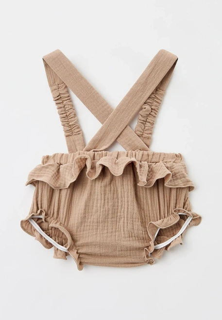 Панталоны из муслина с рюшками на лямках для малышей