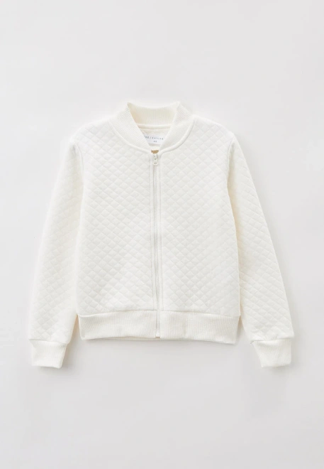 Бомбер молочный на замке  