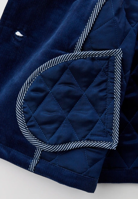 Куртка из стеганого вельвета с английским воротником для мальчика